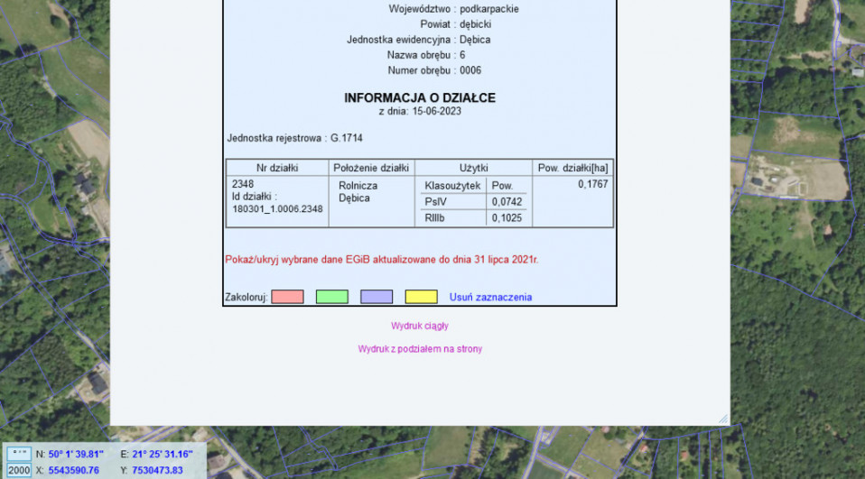 Działka Sprzedaż Dębica Rolnicza 2